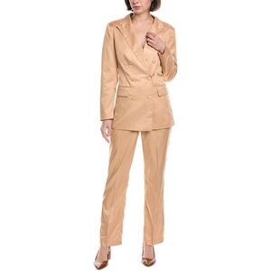 Pascale La Mode Womens  2Pc Suit, Tan